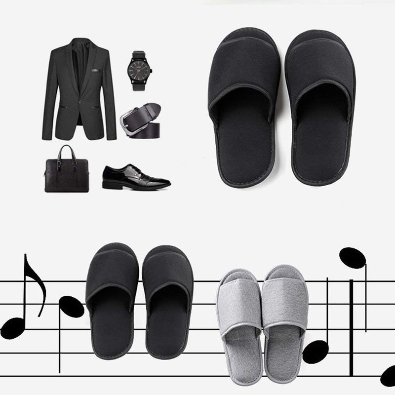 ITODA Portable Travel Slipper Spa Hotel Open Toe Sandals Non Disposable Foldable Shoes Guest Indoor House Room Business Trip Party Washable Footwear with Bags - Image 5